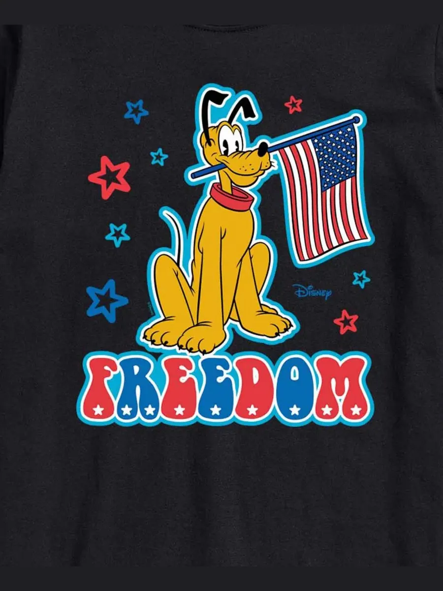 Мужская футболка с коротким рукавом Disney Pluto Freedom с графическим принтом Airwaves — изображение 3 из 3, черный