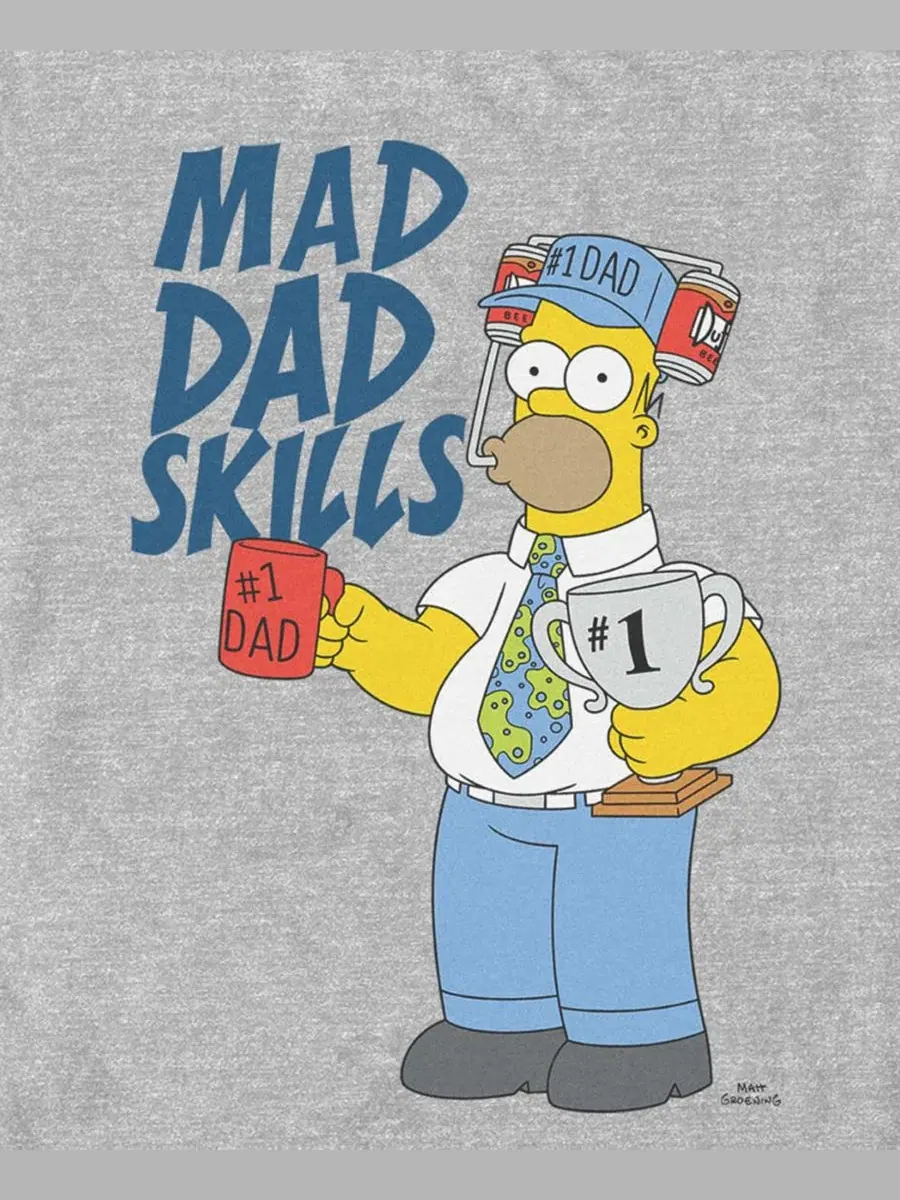 Мужская футболка с коротким рукавом "Mad Dad Skills" Fifth Sun — изображение 3 из 3, приглушенный