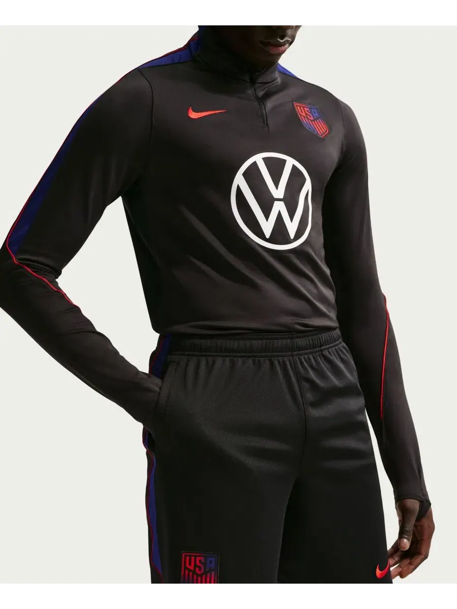Футбольные шорты USMNT Strike Soccer Dri-FIT Knit Shorts Nike — изображение 2 из 5, черный/глубокий синий
