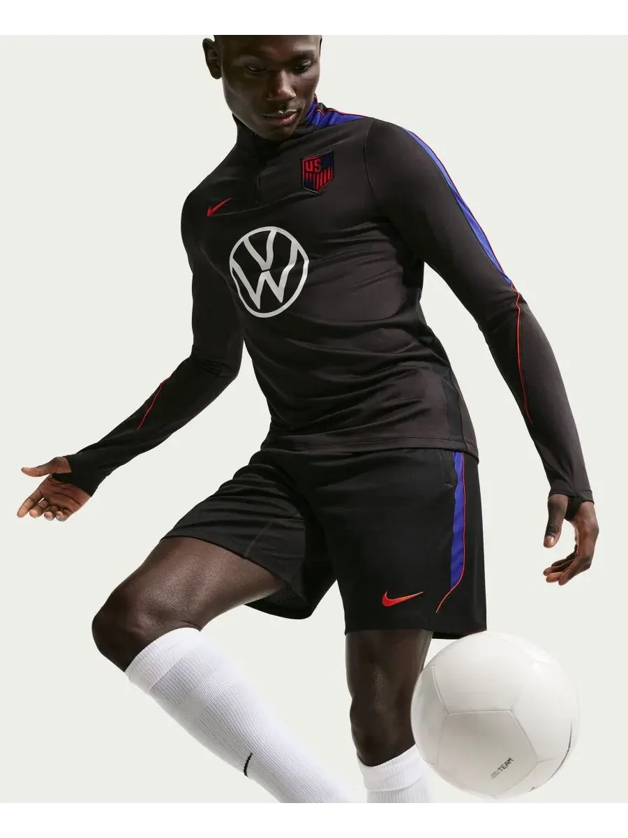 Футбольные шорты USMNT Strike Soccer Dri-FIT Knit Shorts Nike — изображение 3 из 5, черный/глубокий синий