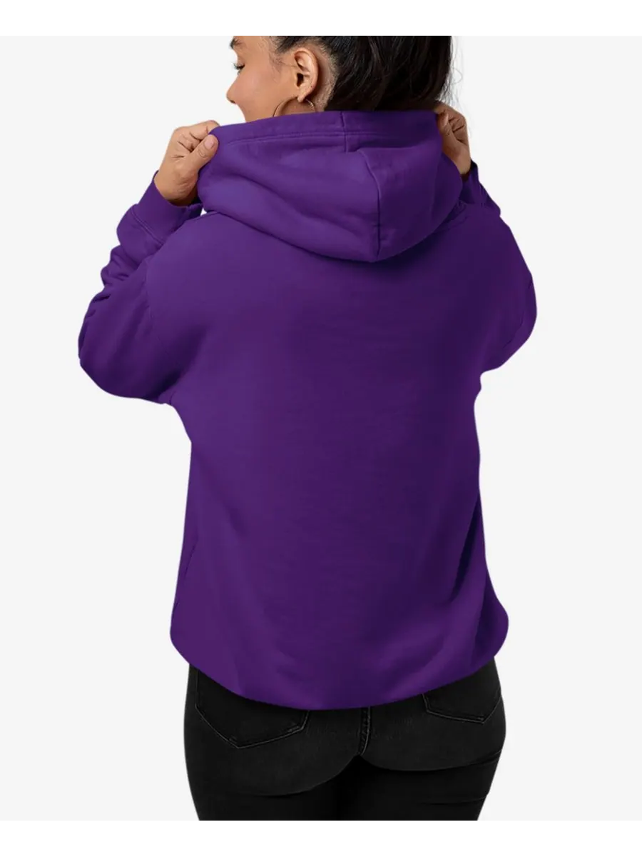 Женская толстовка с длинными рукавами "Мирные ноты" с художественным оформлением LA Pop Art — изображение 2 из 2, фиолетовый