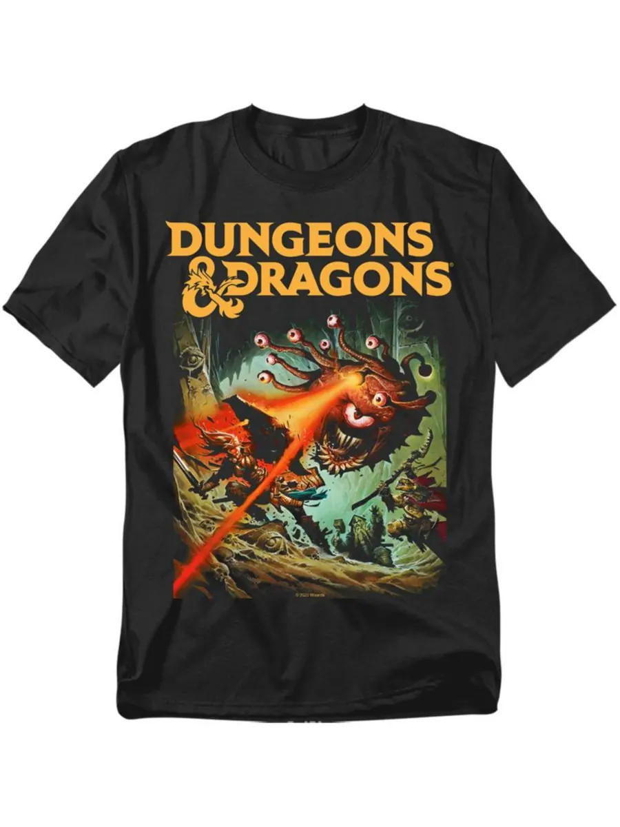 Футболка большого размера с изображением персонажа Beholder Strike из игры Dungeons And Dragons D&D — изображение 1 из 3