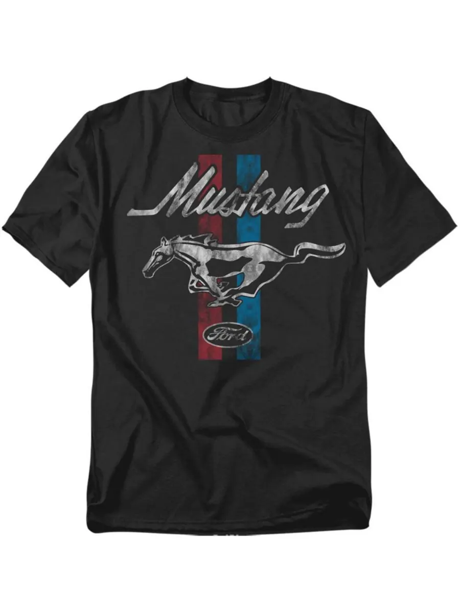 Мужская футболка в полоску Mustang — черный