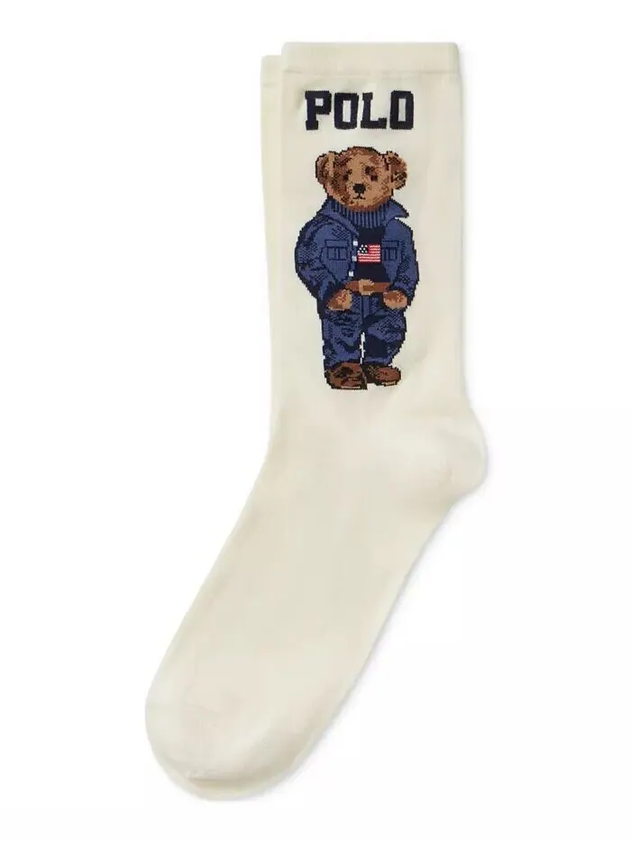 Женские носки Americana Polo Bear Crew Polo Ralph Lauren — изображение 2 из 5, белый