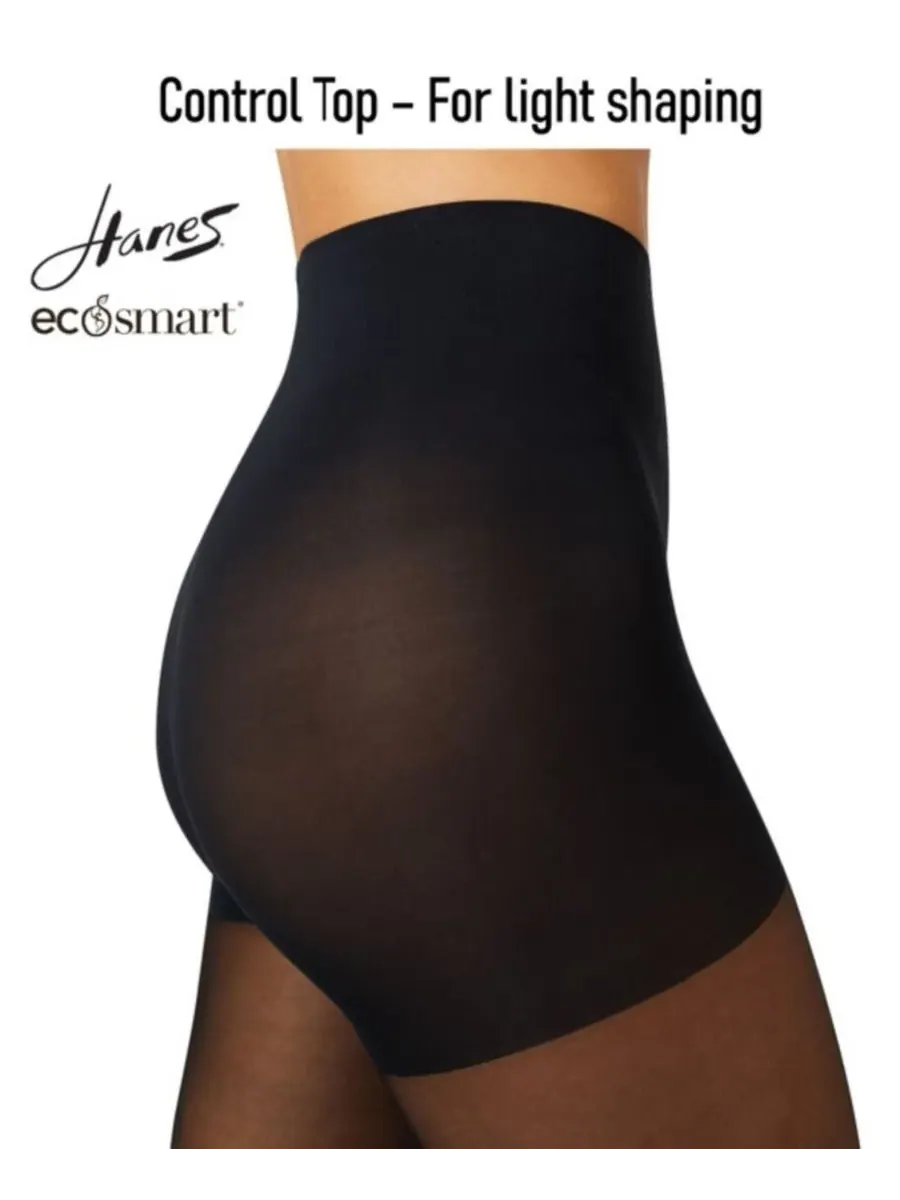 Эко-легкие колготки с утягивающим эффектом Hanes — изображение 3 из 8, черный