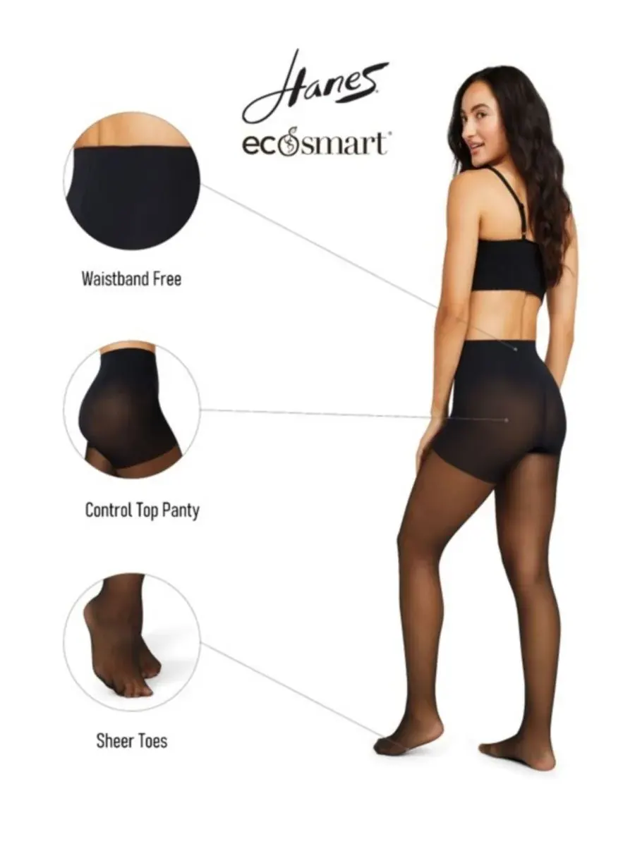 Эко-легкие колготки с утягивающим эффектом Hanes — изображение 6 из 8, черный