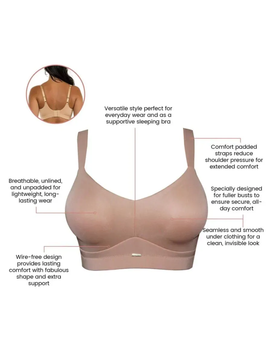 Бюстгальтер цельнокроеный без косточек Holly Plus Size PARFAIT — изображение 5 из 6, песочный