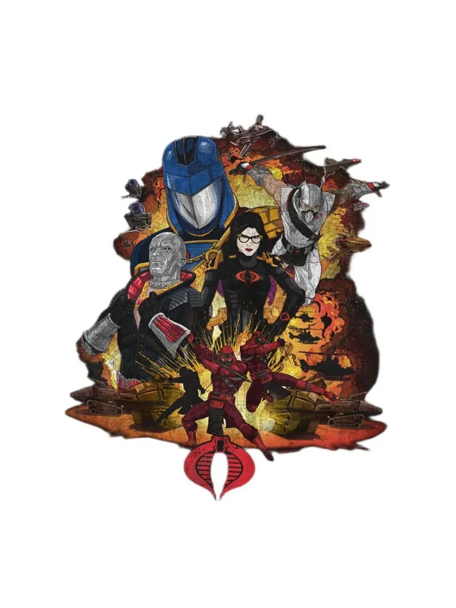 Футболка с принтом Men's + G.I. Joe Cobra Enemy Group Hasbro+ — изображение 3 из 3, черный