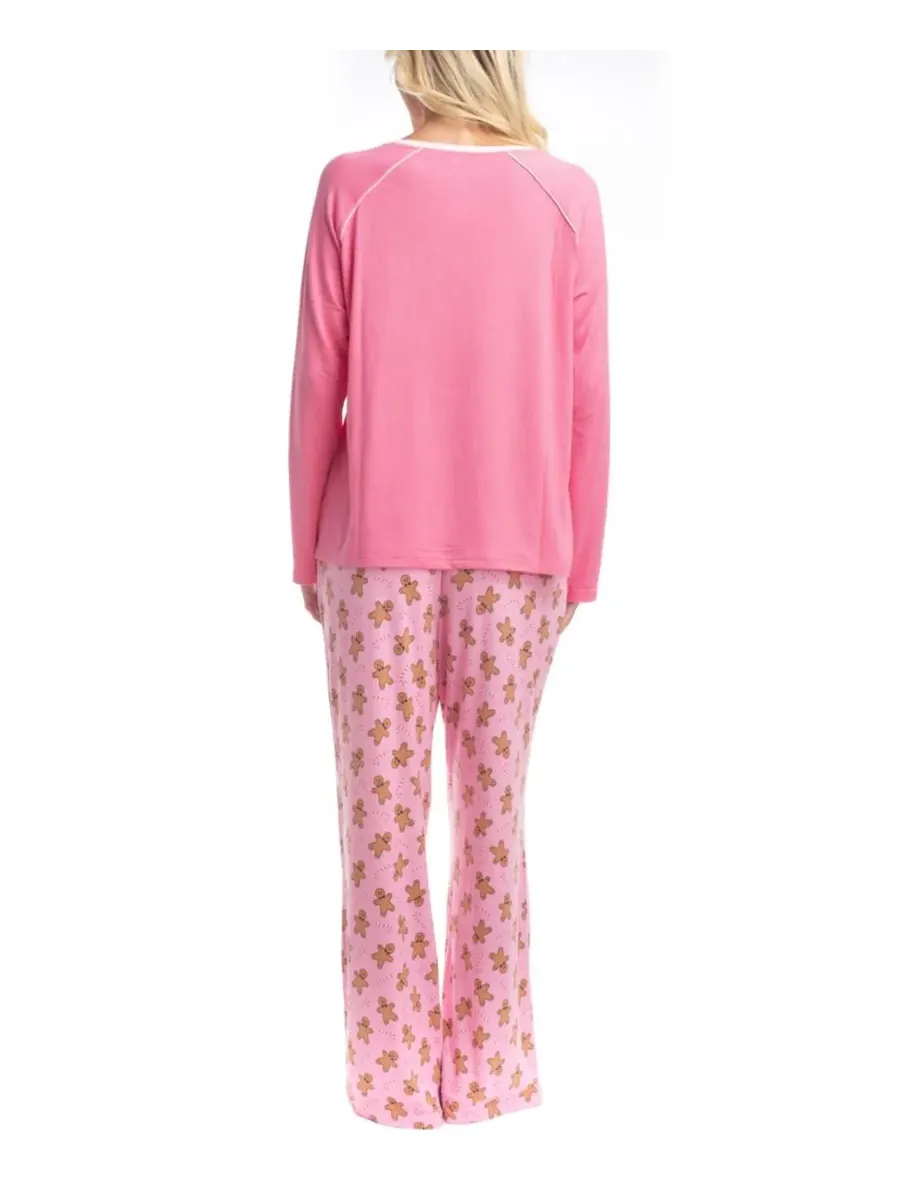 Пижамный комплект Cherry Merry Henley GOODNIGHT KISS, Pnk/Gngrbr — изображение 3 из 3