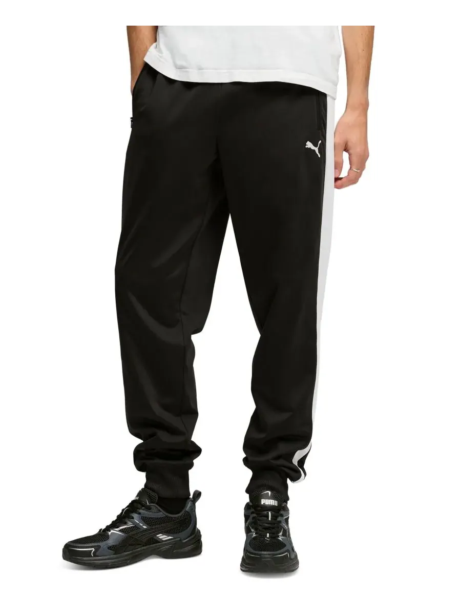 Мужские спортивные брюки Essential T7 стандартного кроя Puma — изображение 1 из 3, черный