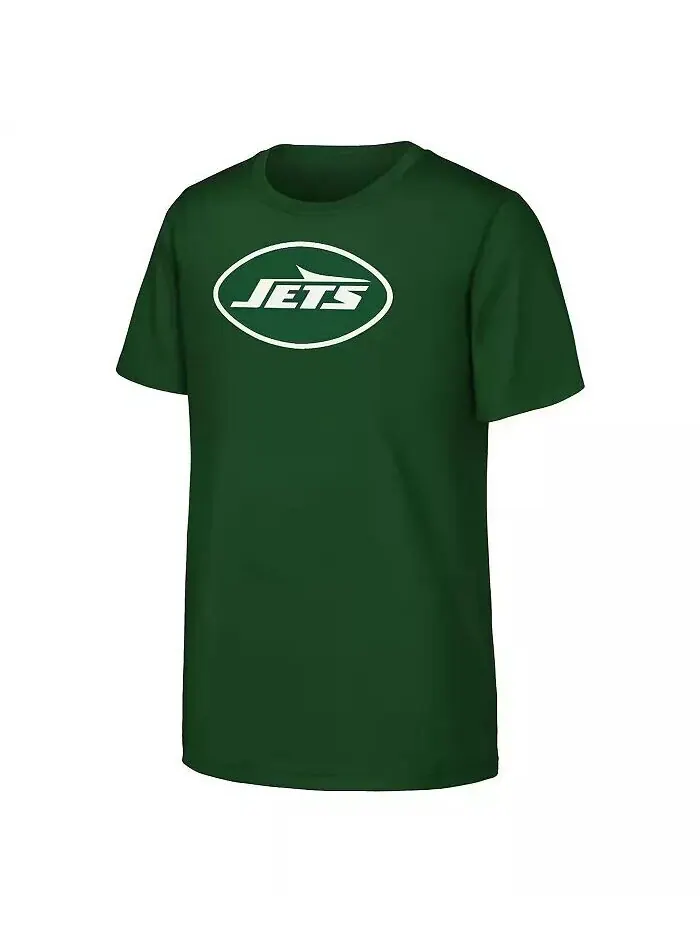 Зеленая футболка с логотипом New York Jets Primary Youth Outerstuff — изображение 1 из 1, зеленый