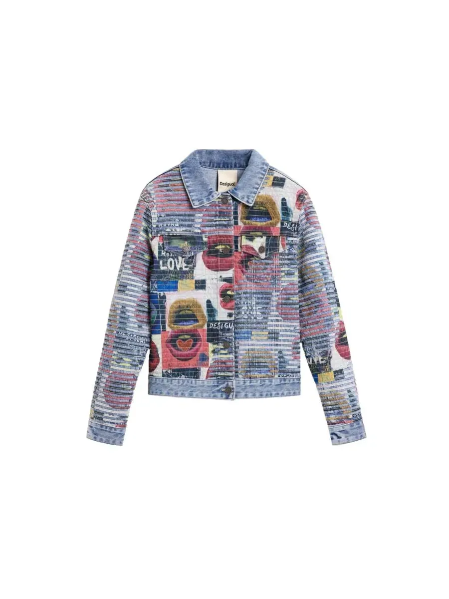 Джинсовая куртка с графическим принтом Desigual — изображение 5 из 5, синий
