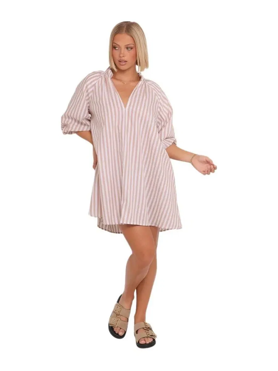 Платье мини Doran Mini Dress Petal and Pup — изображение 1 из 4, бежевый белый
