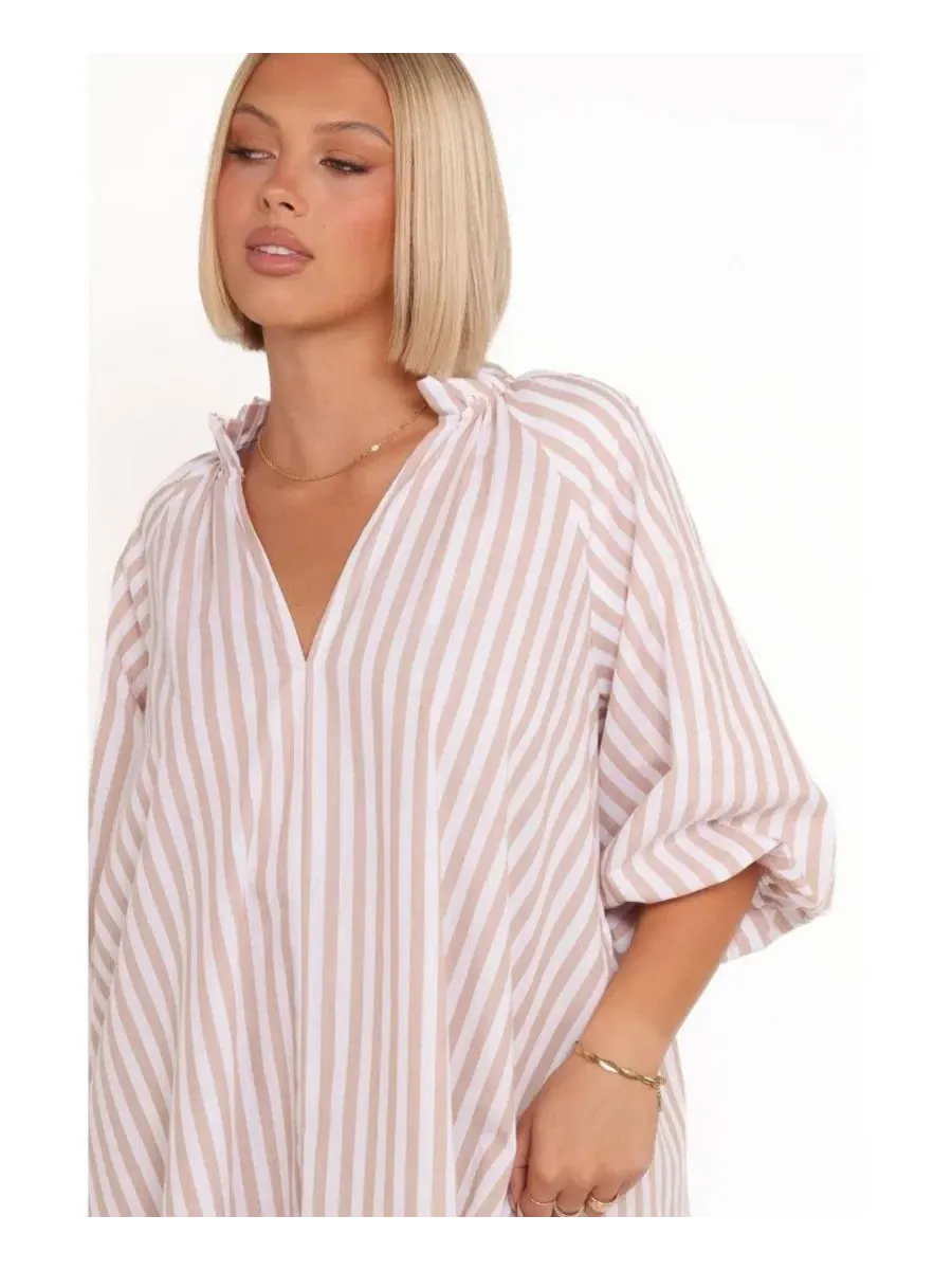 Платье мини Doran Mini Dress Petal and Pup — изображение 4 из 4, бежевый белый
