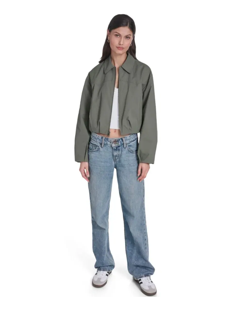 Женская куртка-бомбер с воротником и пузырчатым низом Levi's — изображение 2 из 6, шалфейный