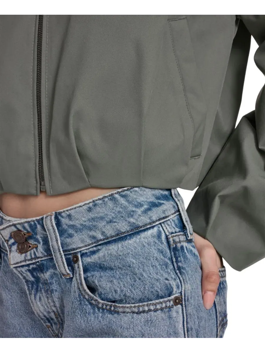 Женская куртка-бомбер с воротником и пузырчатым низом Levi's — изображение 5 из 6, шалфейный