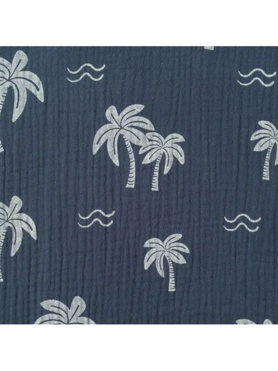 Комплект из рубашки и шорт из хлопка Tropical Palm Tree Andy & Evan — изображение 6 из 7, серый