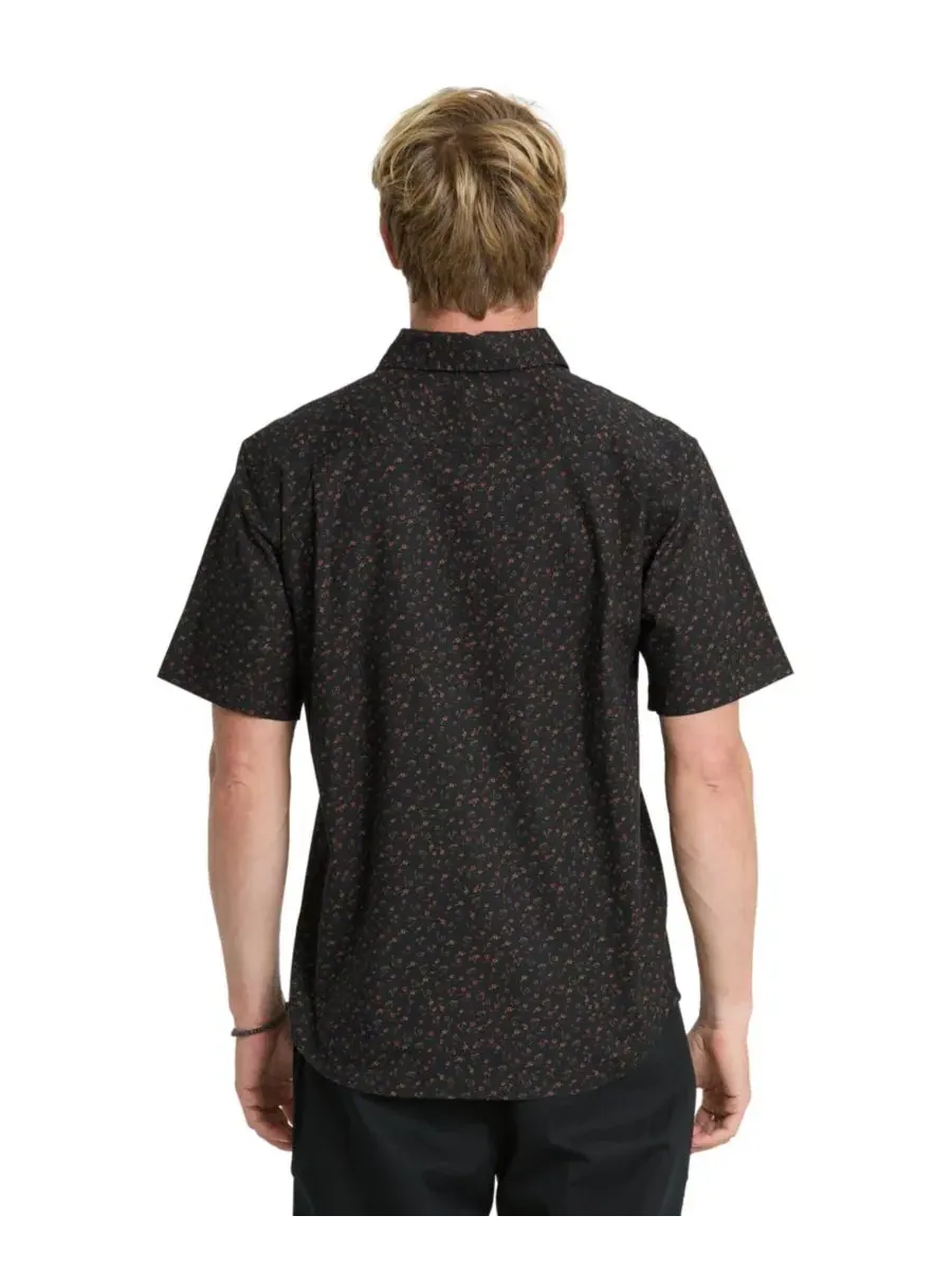 Мужская рубашка с коротким рукавом, с принтом, Mesa Meadow Classic Quiksilver — изображение 5 из 5, серый