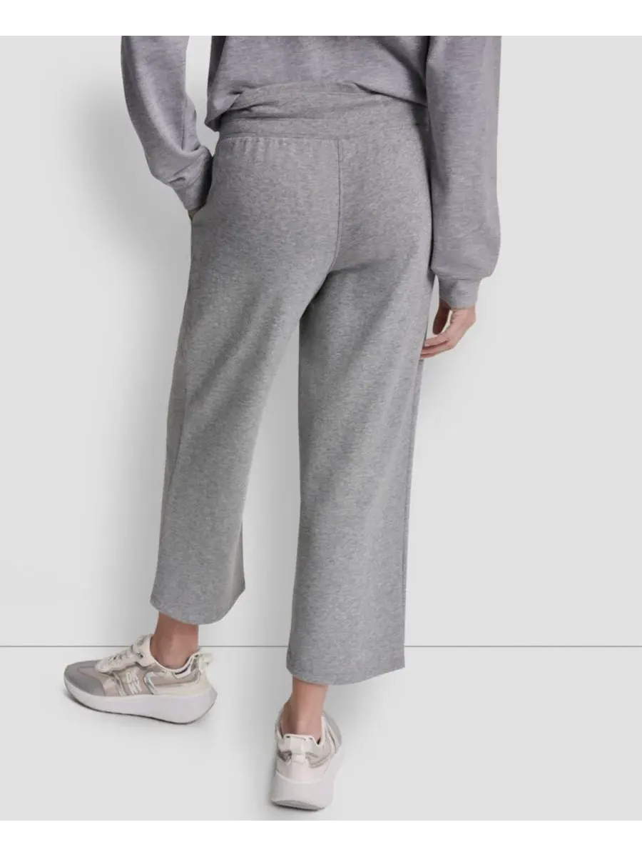 Женские укороченные брюки с металлическим логотипом в виде пузырьков DKNY Sport — изображение 5 из 6, серый