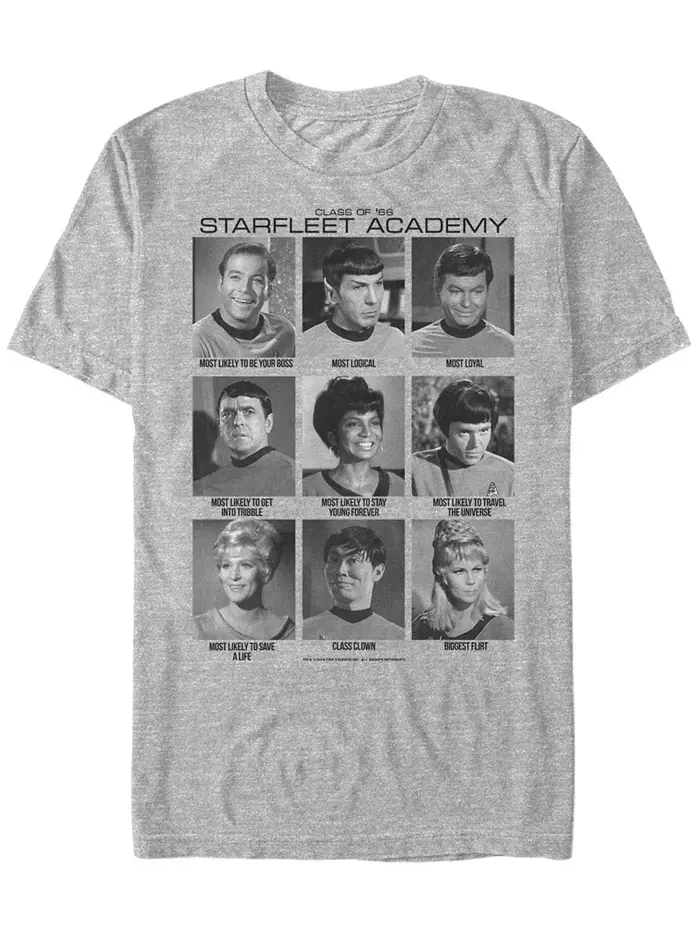 Футболка с коротким рукавом Star Trek The Original Series Starfleet Academy Most Likely To для — изображение 1 из 1, серый