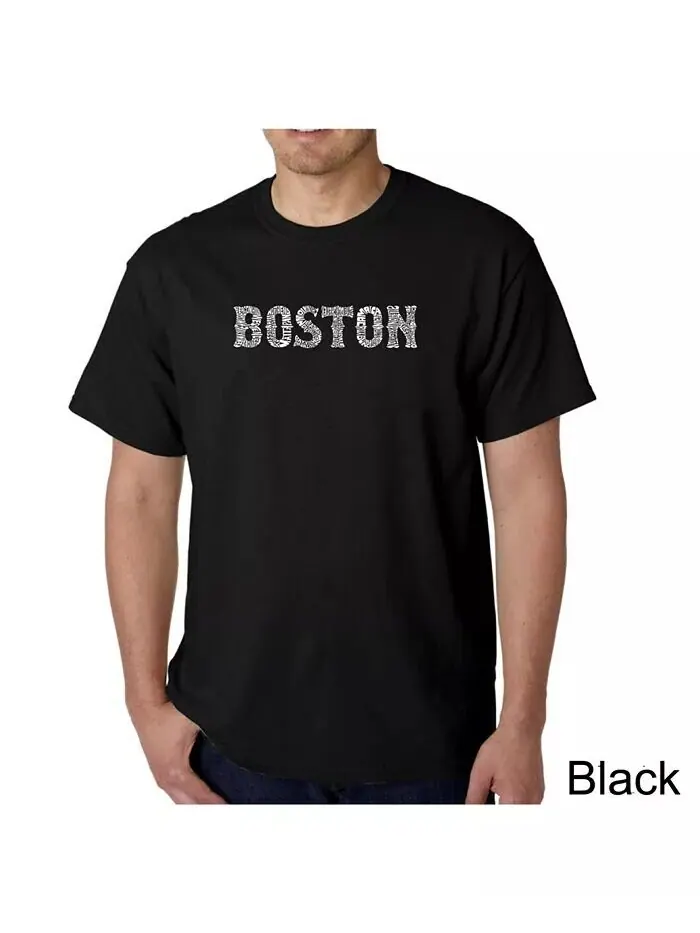 Футболка мужская Word Art - Boston Neighborhoods LA Pop Art — изображение 1 из 3, черный