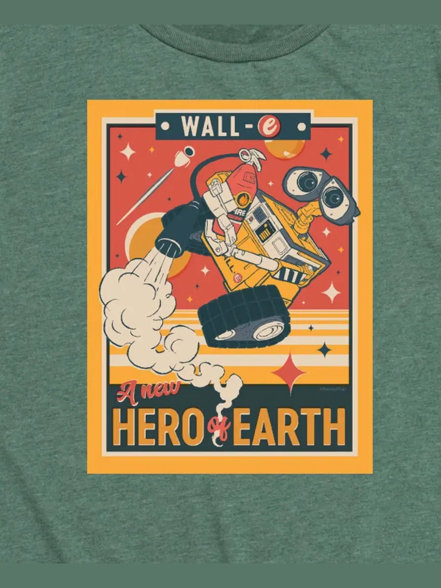 Футболка с коротким рукавом и графическим принтом Wall-E New Hero Of Earth больших размеров Hybrid — изображение 2 из 3