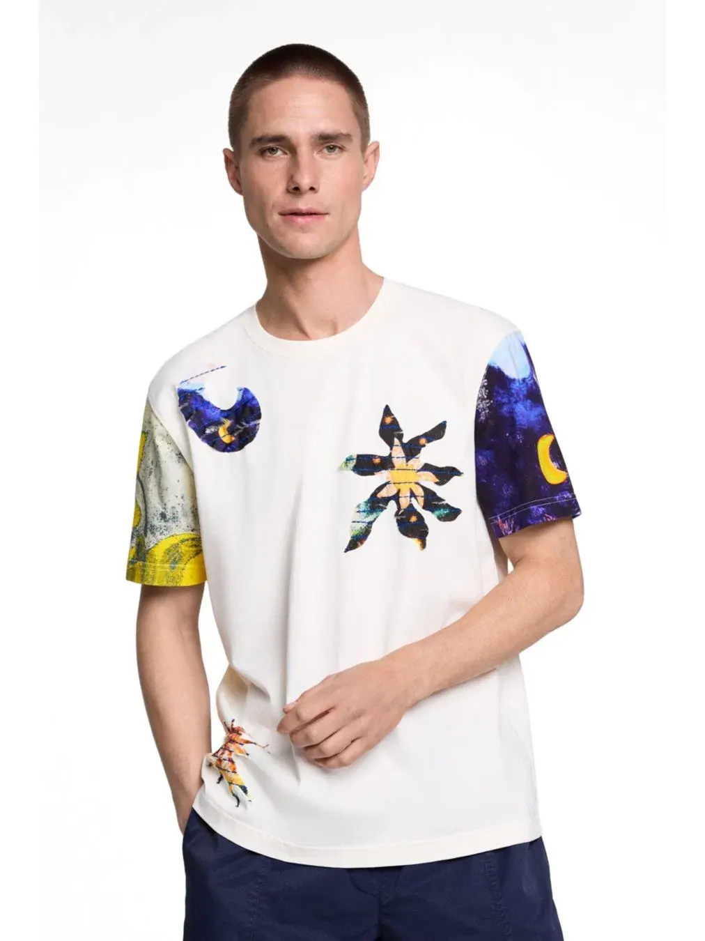 Мужская футболка с принтом «Космос» Desigual — изображение 1 из 5, белый