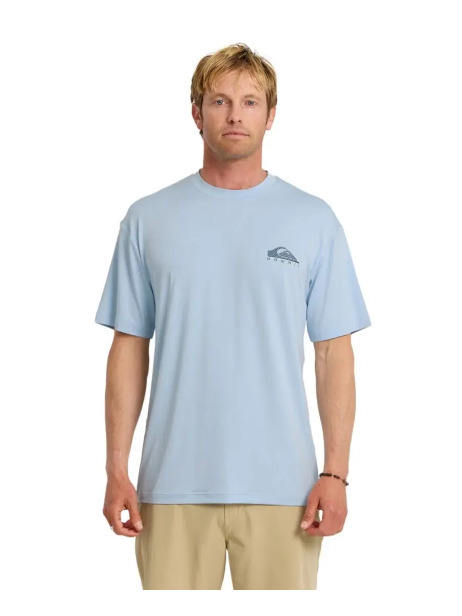 Мужская футболка с коротким рукавом Hi Everyday Surf UPF Quiksilver — изображение 1 из 3, голубой