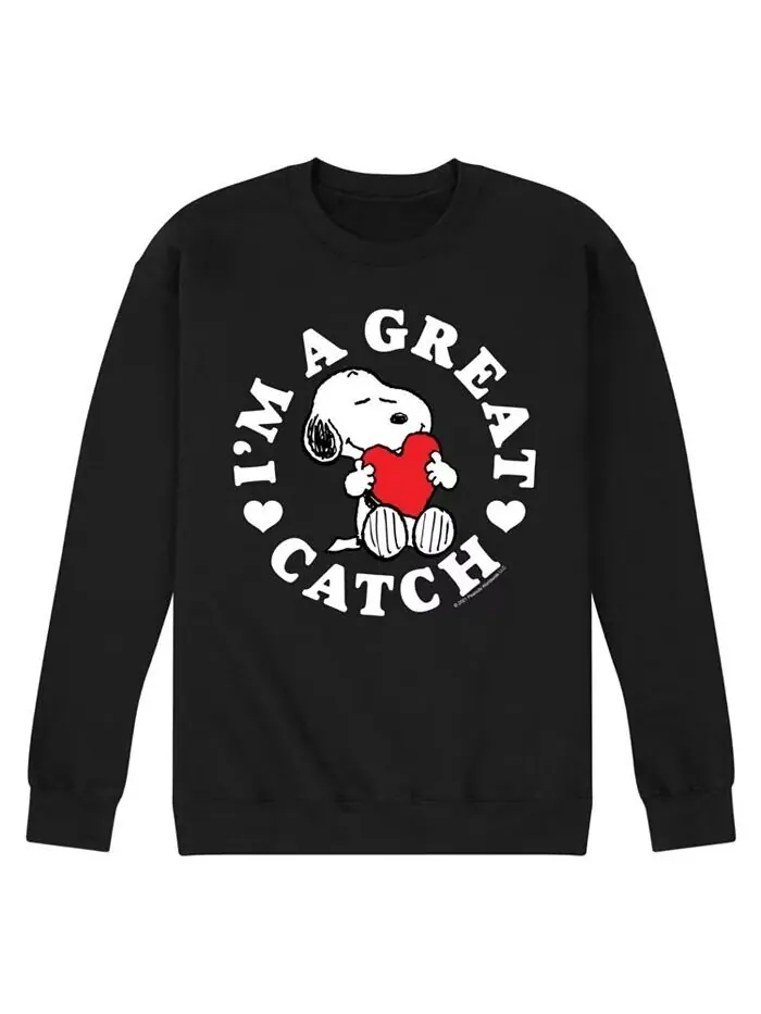Мужская флисовая толстовка Peanuts I'm a Great Catch AIRWAVES — изображение 1 из 2, черный