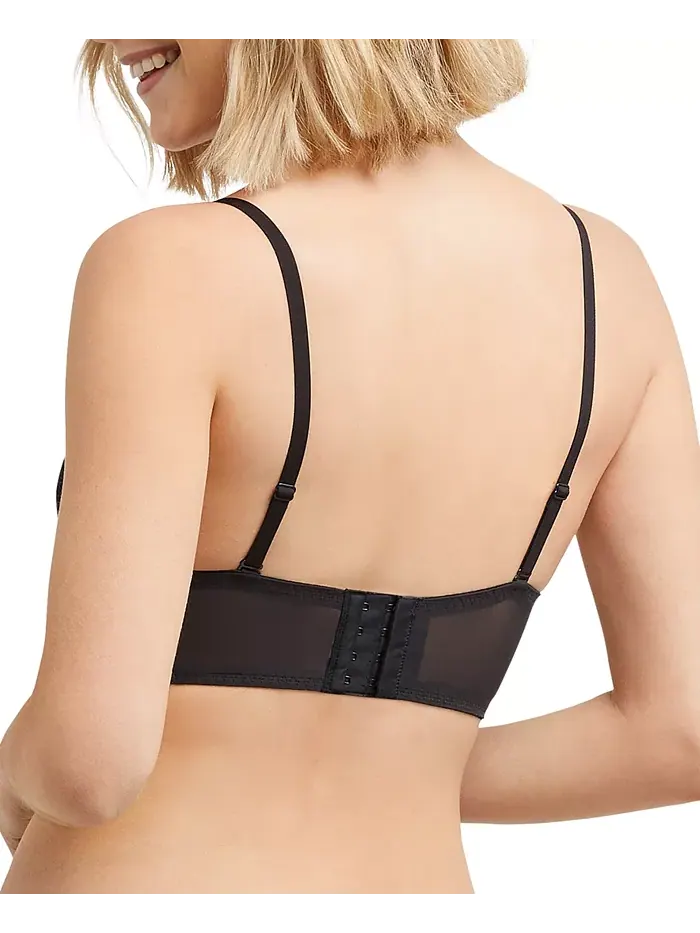 Удлиненный бюстгальтер-бралетт Pure Comfort из кружева и сетки DM1188 Maidenform — изображение 2 из 5, черный