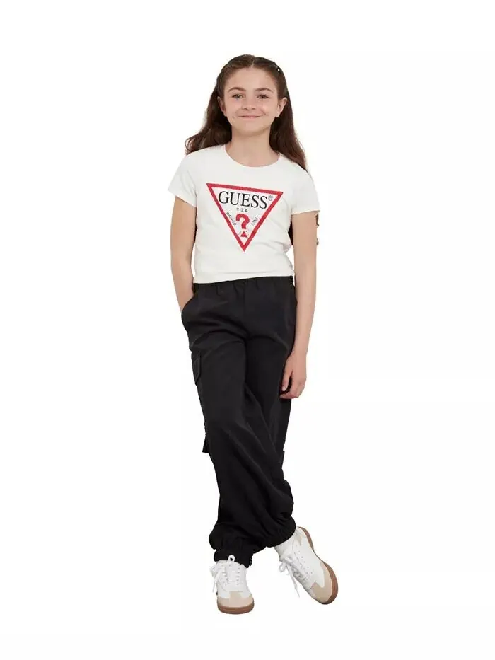 Брюки-карго с парашютом для больших девочек Guess — изображение 2 из 7, черный