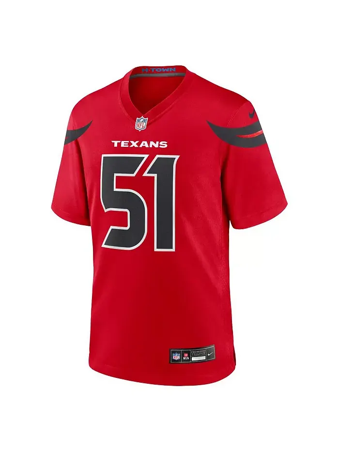 Футболка игровая альтернативная Nike для мужчин Will Anderson Jr. Houston Texans Fanatics — изображение 5 из 5, белый