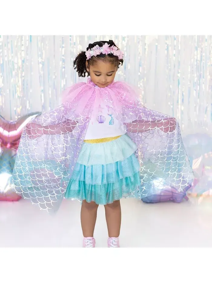 Футболка с коротким рукавом для девочек Toddler Girls Mermaid Cutie Sweet Wink — изображение 4 из 5, белый