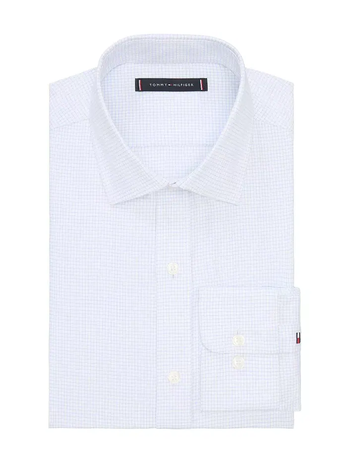 Мужская классическая рубашка обычного кроя Tommy Hilfiger — изображение 3 из 6, синий