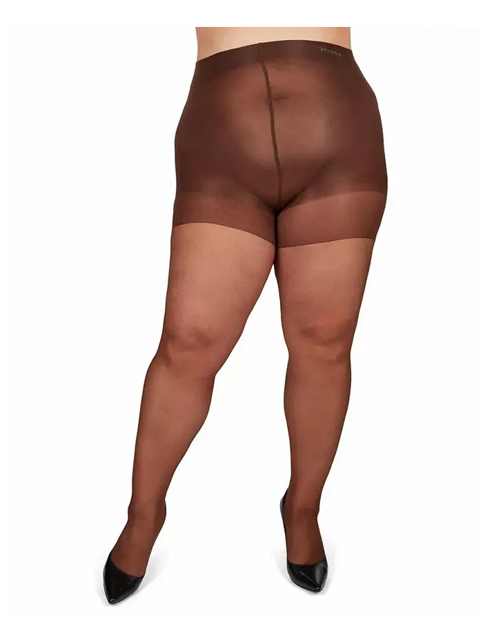 Колготки большого размера Curvy Sheer с шелковистым верхом MM-2240 MeMoi — изображение 1 из 2