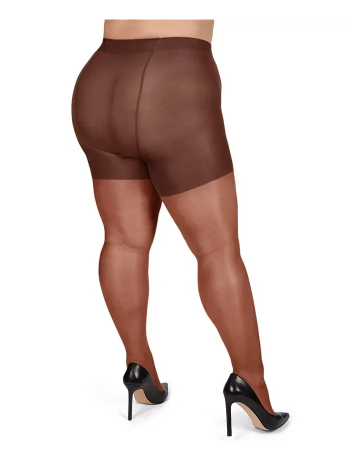 Колготки большого размера Curvy Sheer с шелковистым верхом MM-2240 MeMoi — изображение 2 из 2
