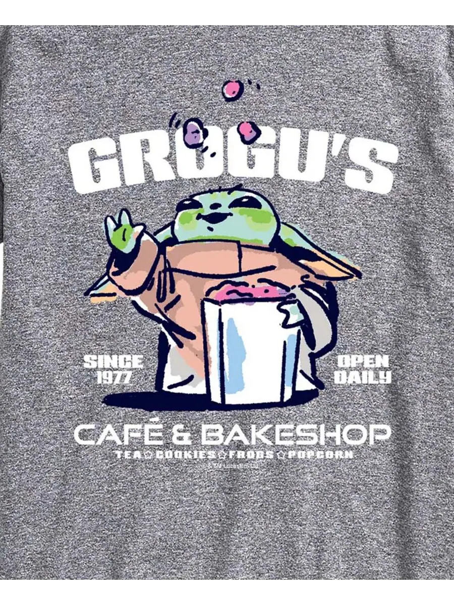 Футболка с принтом The Mandalorian & Grogu Grogus Cafe Bakeshop AIRWAVES — изображение 3 из 3, приглушенный