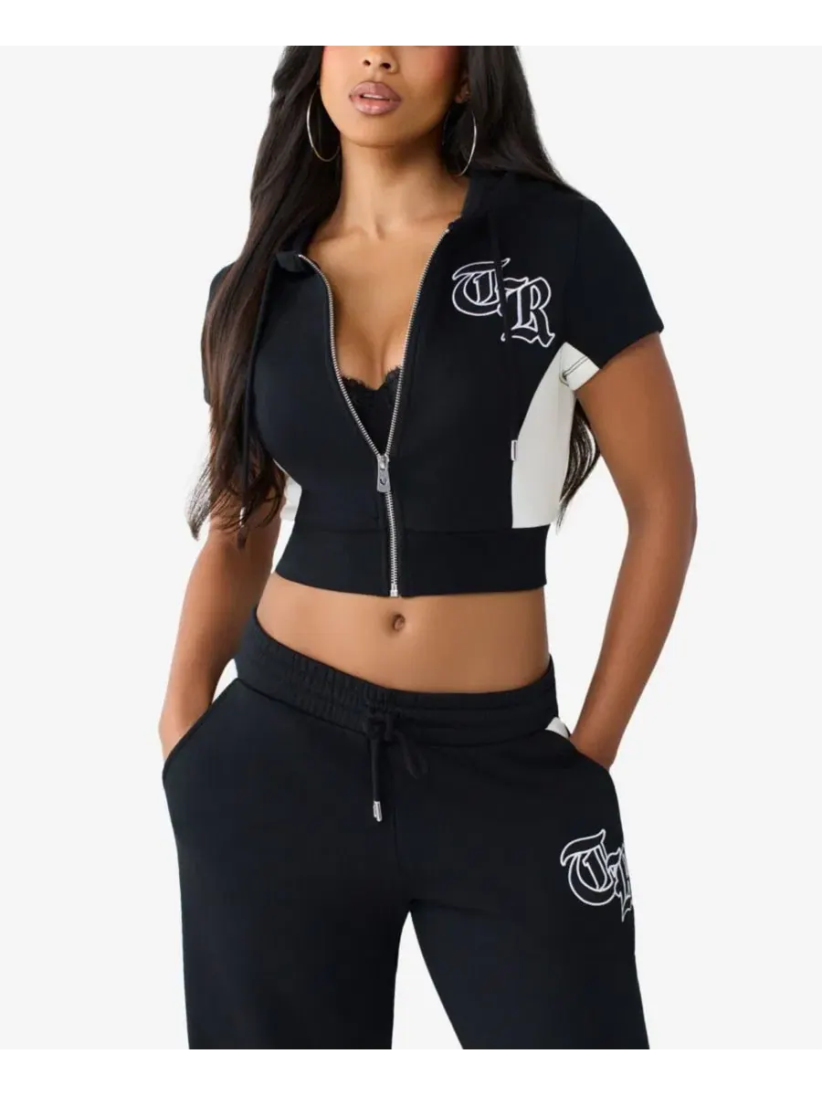 Кроп-худи с коротким рукавом True Religion