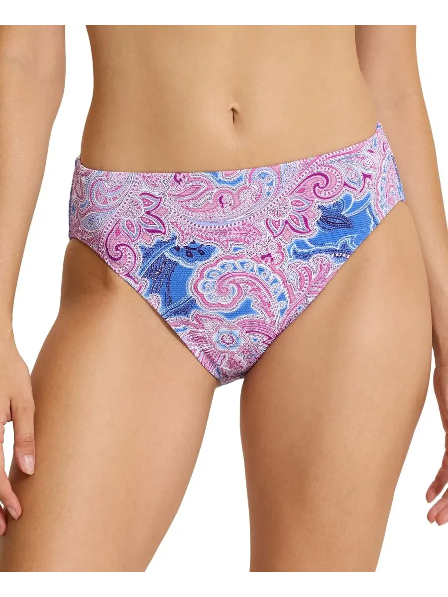 Высокая бикини-плавки с принтом Paisley Daze Tommy Bahama — изображение 1 из 3, синий
