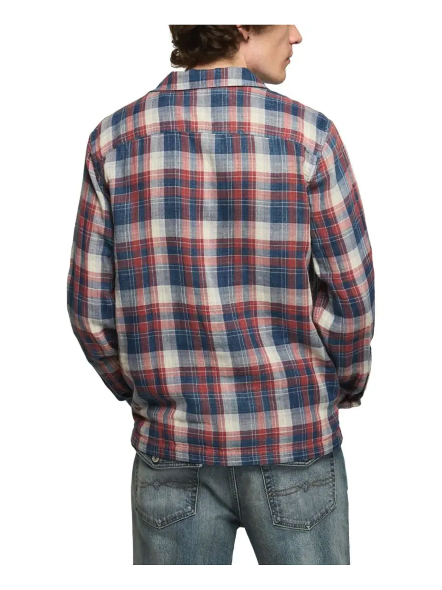 Рубашка фланелевая с клеткой Double Gauze Lucky Brand — изображение 4 из 4, красный