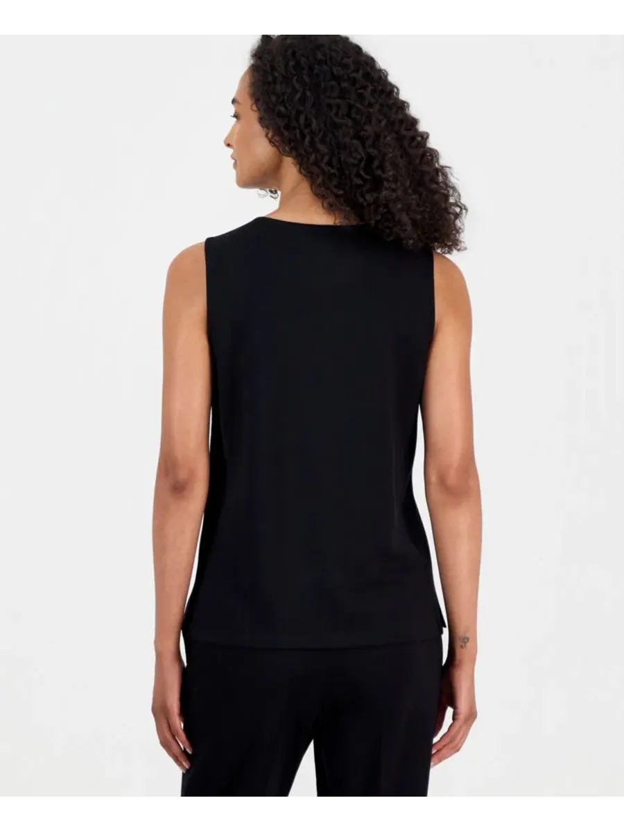 Топ без рукавов с люверсами Anne Klein — изображение 4 из 4, черный