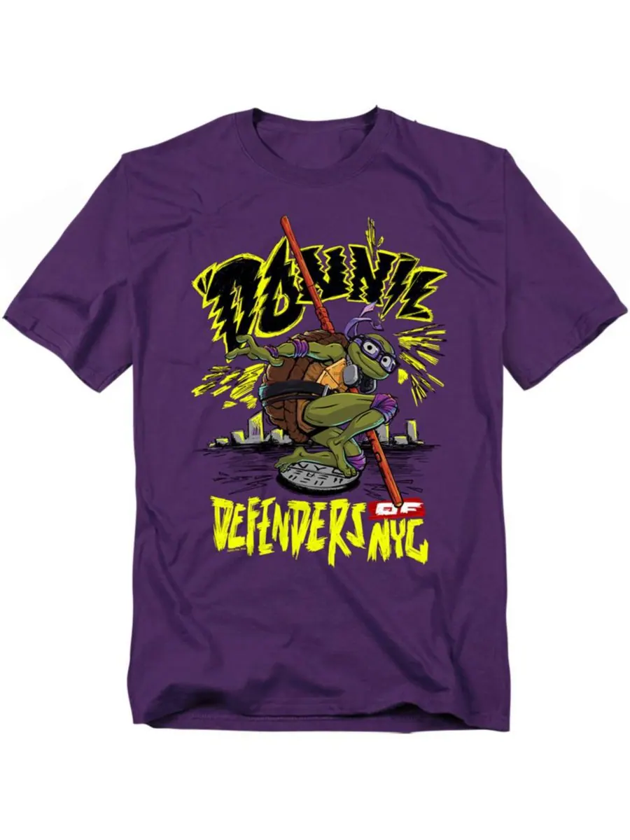 Мужская футболка TMNT Mutant Mayhem Donnie City TEENAGE MUTANT NINJA TURTLES — изображение 1 из 3, фиолетовый