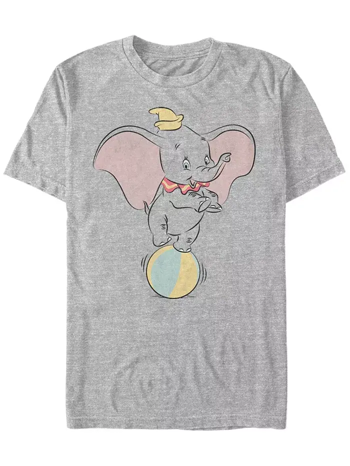 Мужская футболка с коротким рукавом Dumbo Ball Pose Fifth Sun — изображение 1 из 1, серый