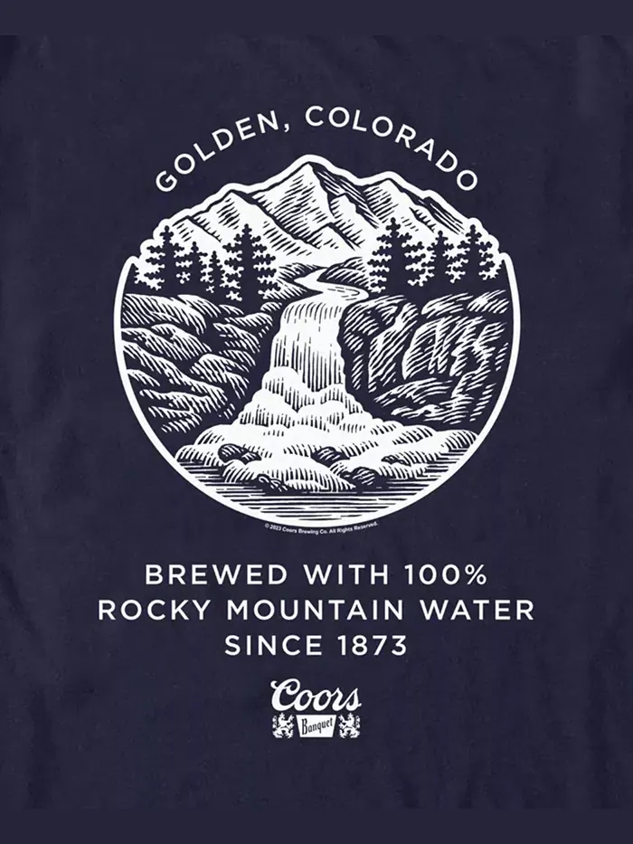 Мужская футболка с коротким рукавом Mountain Brewing Coors Brewing Company — изображение 3 из 3, темно-синий