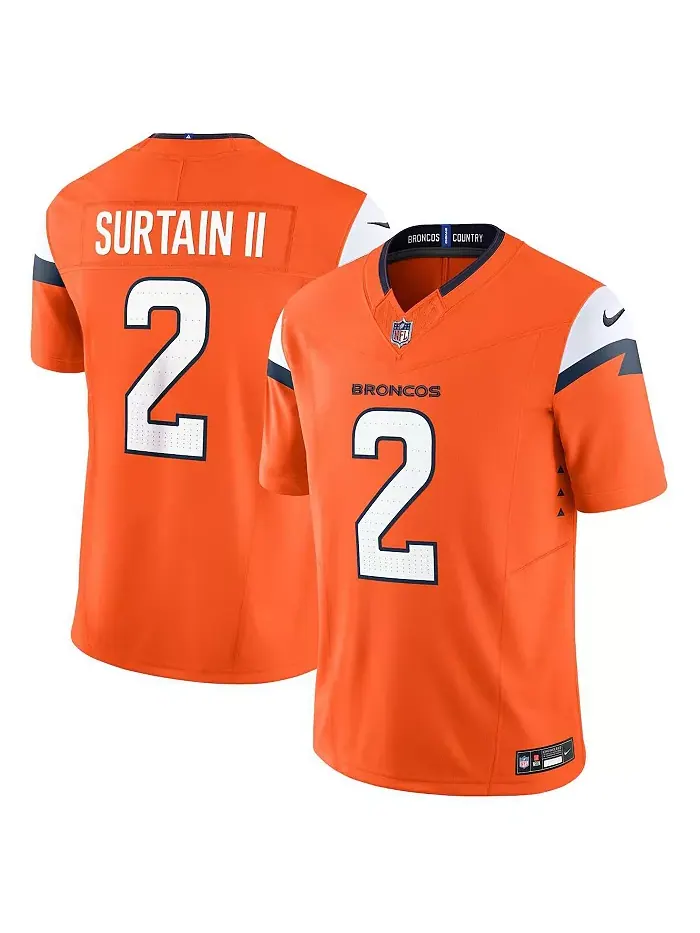 Футболка Nike Patrick Surtain II Denver Broncos Vapor F.U.S.E. Limited для мужчин Fanatics — изображение 1 из 3, оранжевый