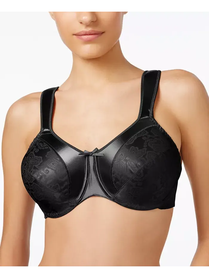 Бюстгальтер Minimizer Satin Tracings Comfort Strap на косточках 3562 Bali — изображение 1 из 3, черный
