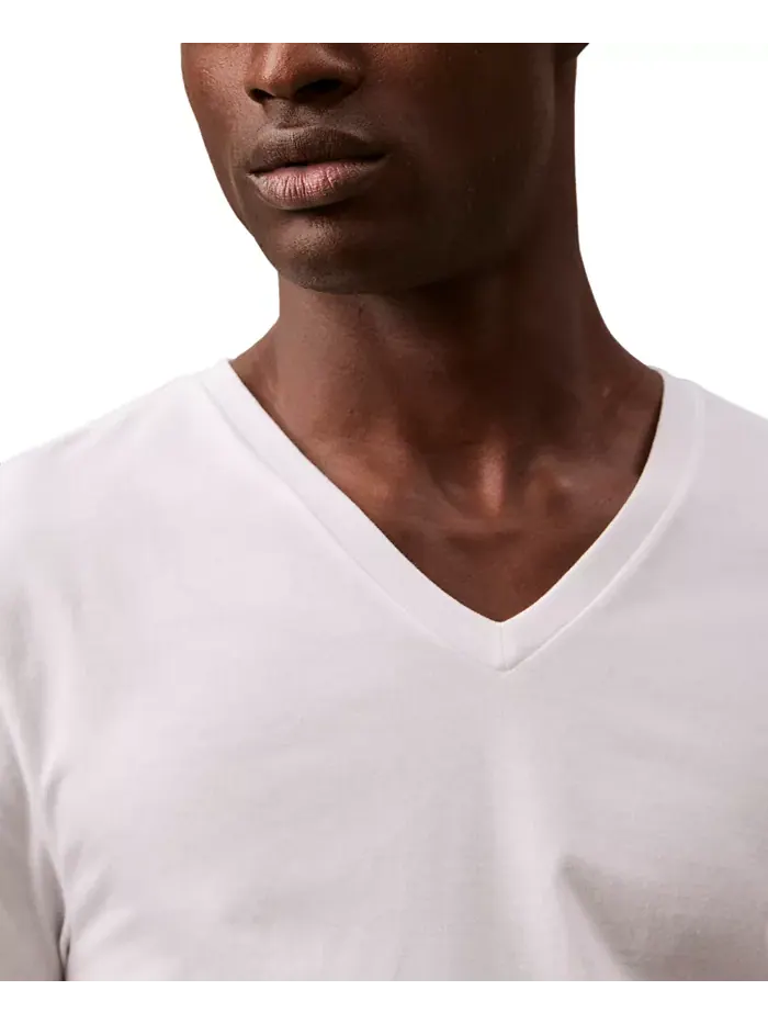 Мужские футболки с V-образным вырезом Cotton Classics, 3 шт Calvin Klein — изображение 5 из 5, белый