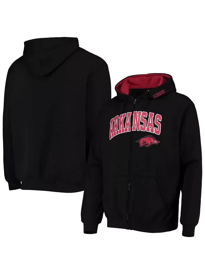 Мужская толстовка Arkansas Razorbacks Arch Logo 3.0 с молнией Colosseum — изображение 1 из 4, красный