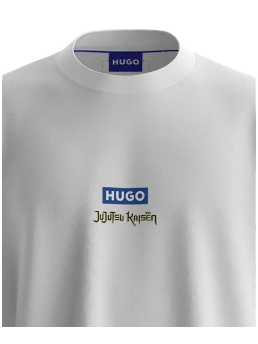Мужская футболка Nichaboso с графическим принтом, стандартного кроя Hugo Boss — изображение 2 из 3, белый