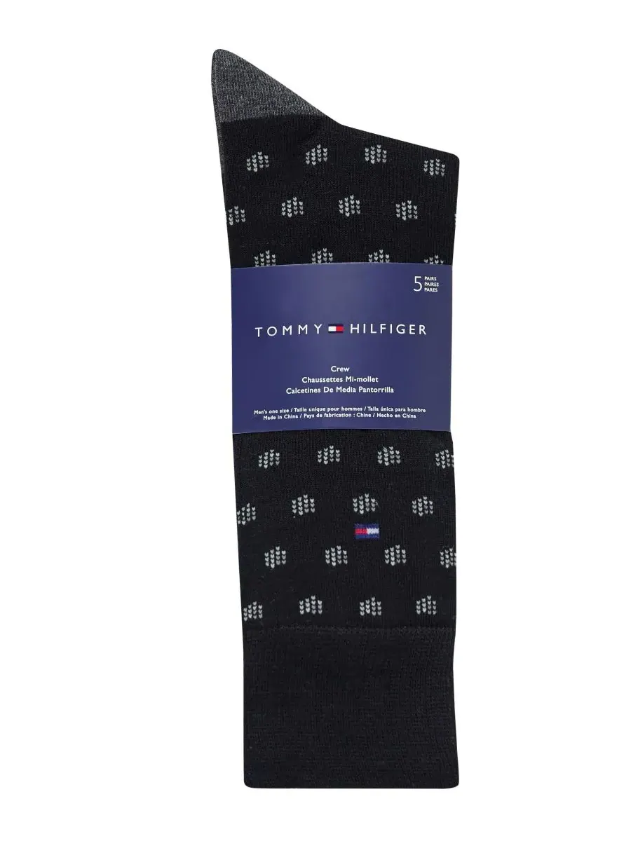 Мужские классические носки средней высоты, 5 пар Tommy Hilfiger — изображение 2 из 3